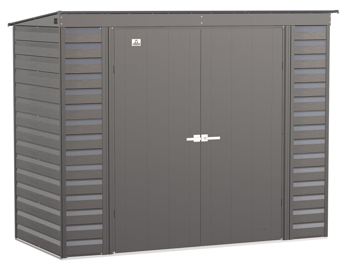 Select Galvanized Steel Storage Shed, Charcoal, 8-ft x 4-ft E3D8 - product image 2