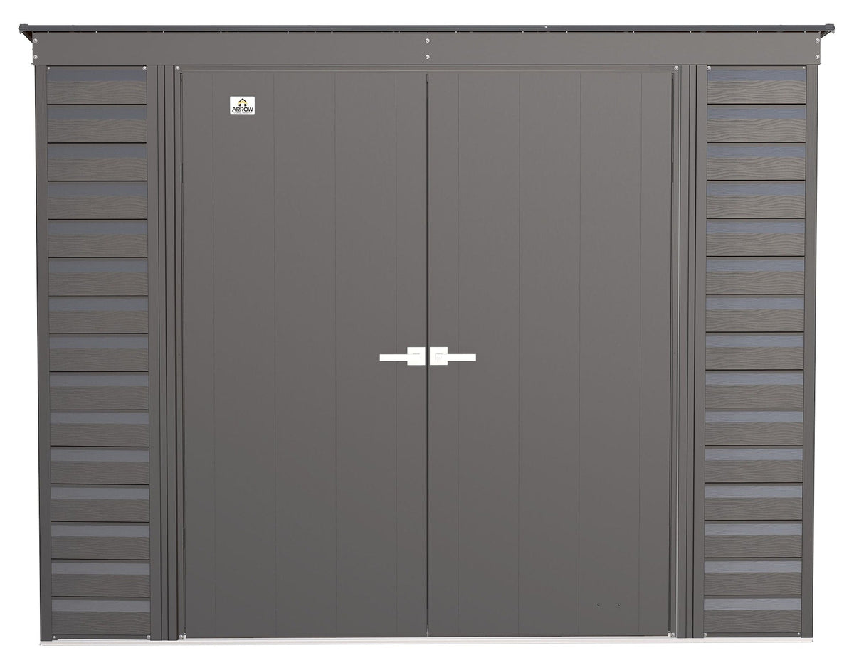 Select Galvanized Steel Storage Shed, Charcoal, 8-ft x 4-ft E3D8 - product image 3