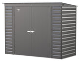 Select Galvanized Steel Storage Shed, Charcoal, 8-ft x 4-ft E3D8 - product image 4