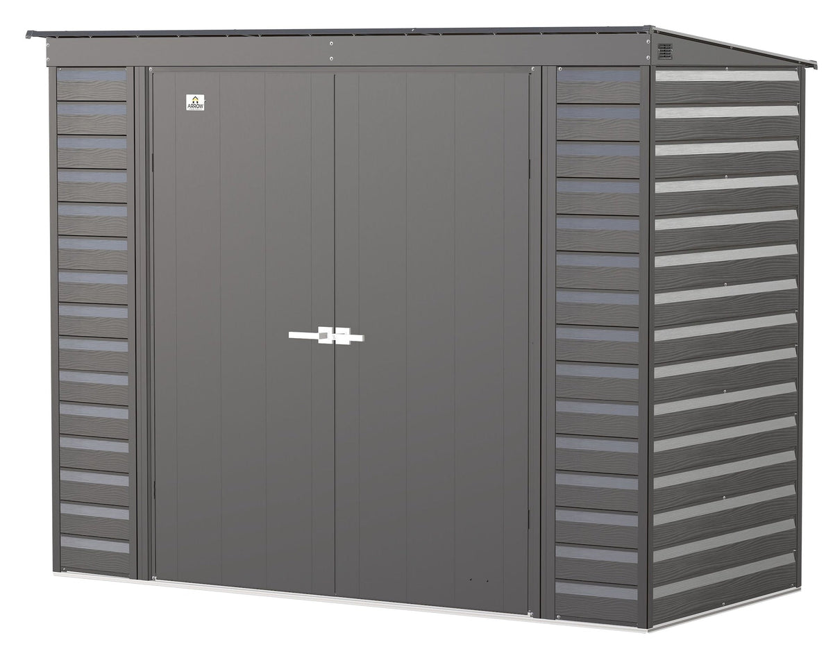 Select Galvanized Steel Storage Shed, Charcoal, 8-ft x 4-ft E3D8 - product image 4