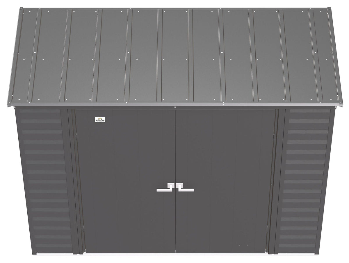 Select Galvanized Steel Storage Shed, Charcoal, 8-ft x 4-ft E3D8 - product image 6