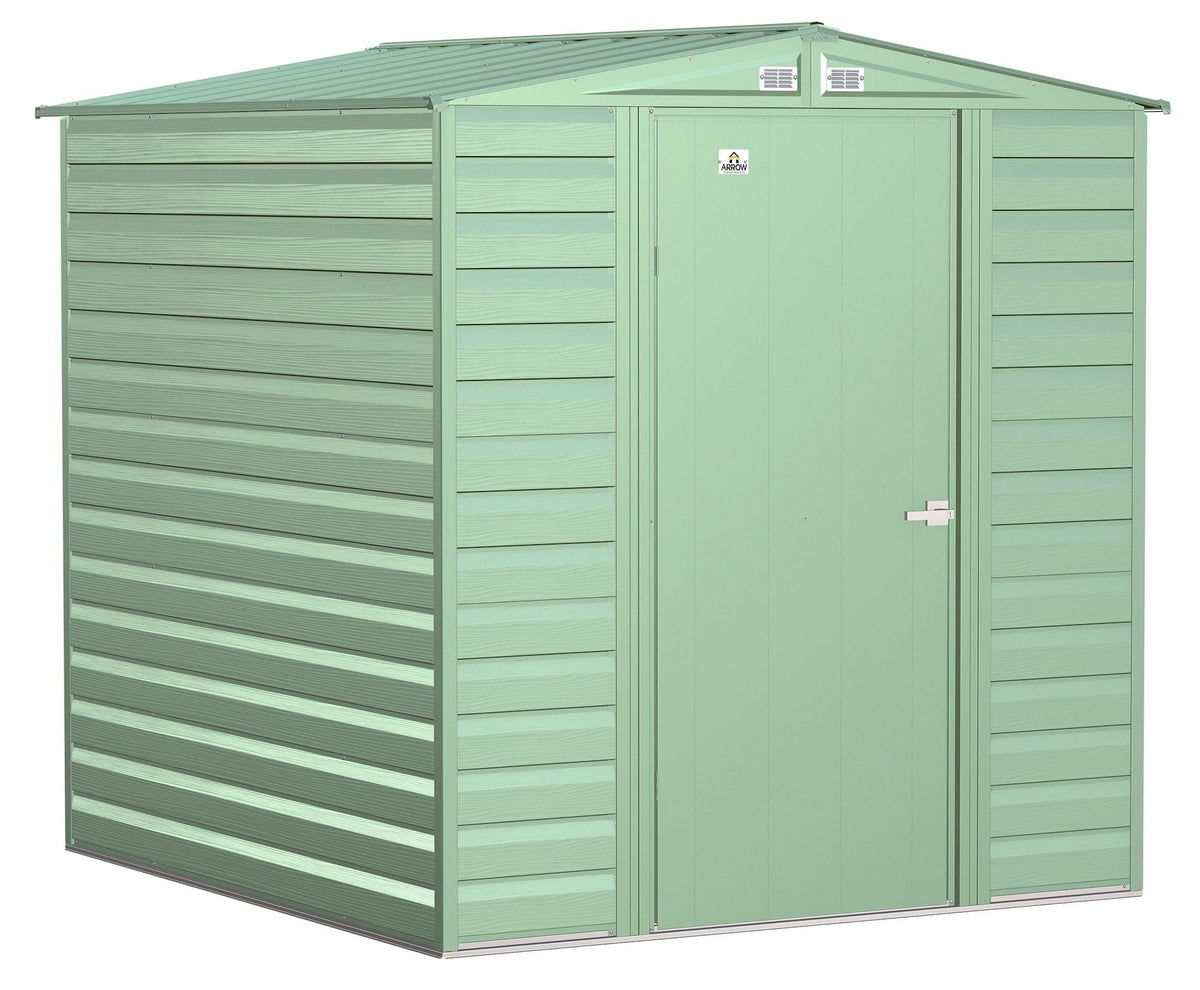 Select Galvanized Steel Storage Shed, Sage Green, 6-ft x 7-ft J5E5 - product image 1
