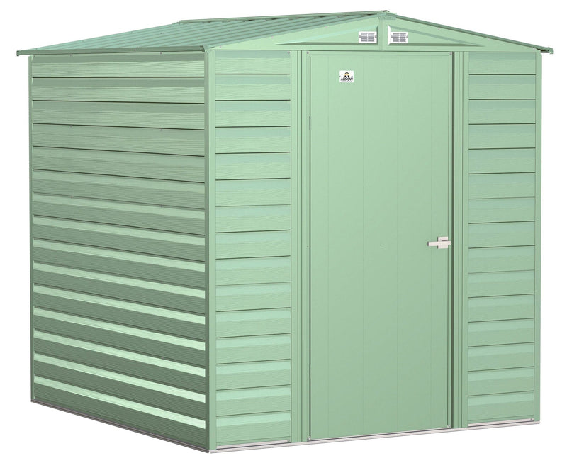 Select Galvanized Steel Storage Shed, Sage Green, 6-ft x 7-ft J5E5