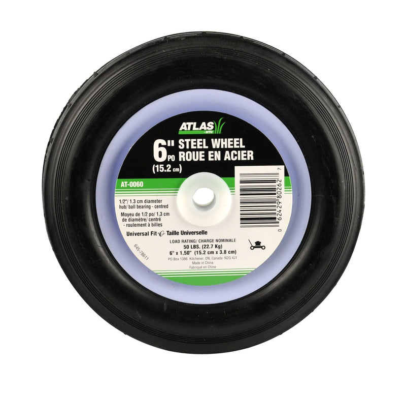 Steel Mower Wheel with Ball Bearings, 6-in U9C4