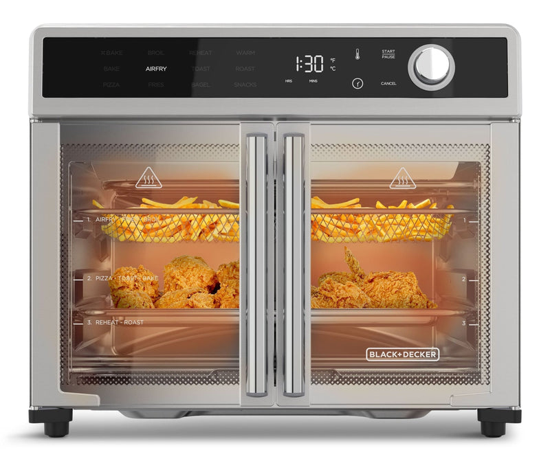 12-in-1 French Door Digital Countertop Convection Oven with Air Fry, 6-Slices P9U6