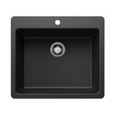 Liven SILGRANIT 25-in Single Bowl Dual Mount Kitchen Sink, Anthracite S8H2 - product image 1