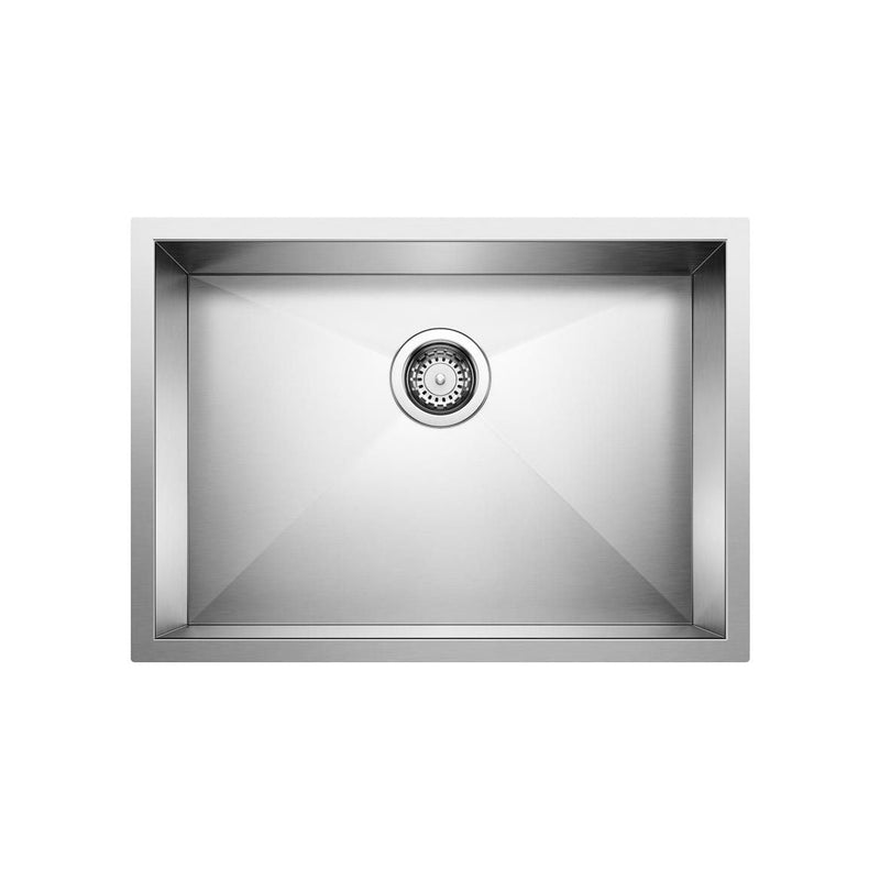 Quatrus R0 25-in Single Bowl Undermount Stainless Steel Kitchen Sink Q0H8