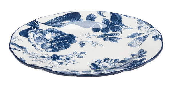 Augusta Stoneware Salad Plate, 1-pc. White/Blue Floral F1I0