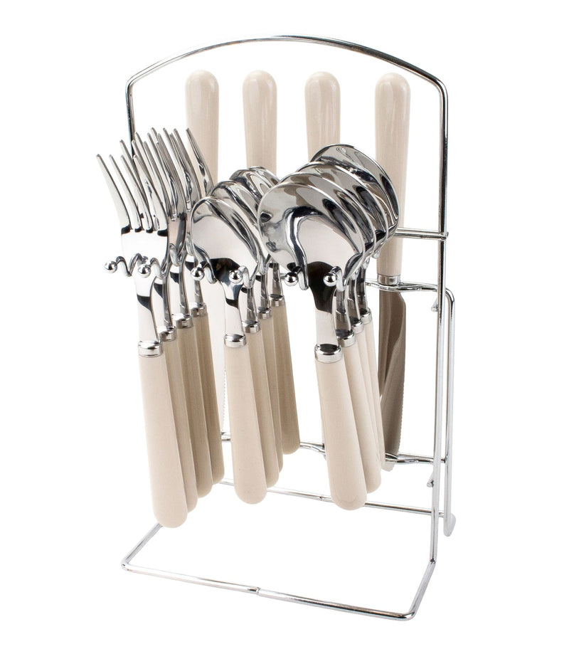 Cutlery Rack with Forks, Knives, Spoons, Teaspoons, Stand I3Y2
