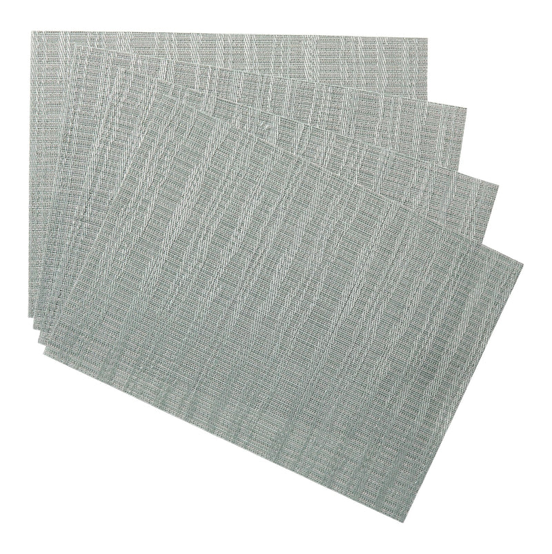 Lurex Rectangle Textilene Woven Placemat, Sage, 13-in x 18-in, 4-pk Y5A4