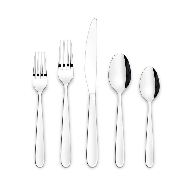Wembury Scoop Handle Flatware Set, Stainless Steel, Serves 10, 50-pc D1G2