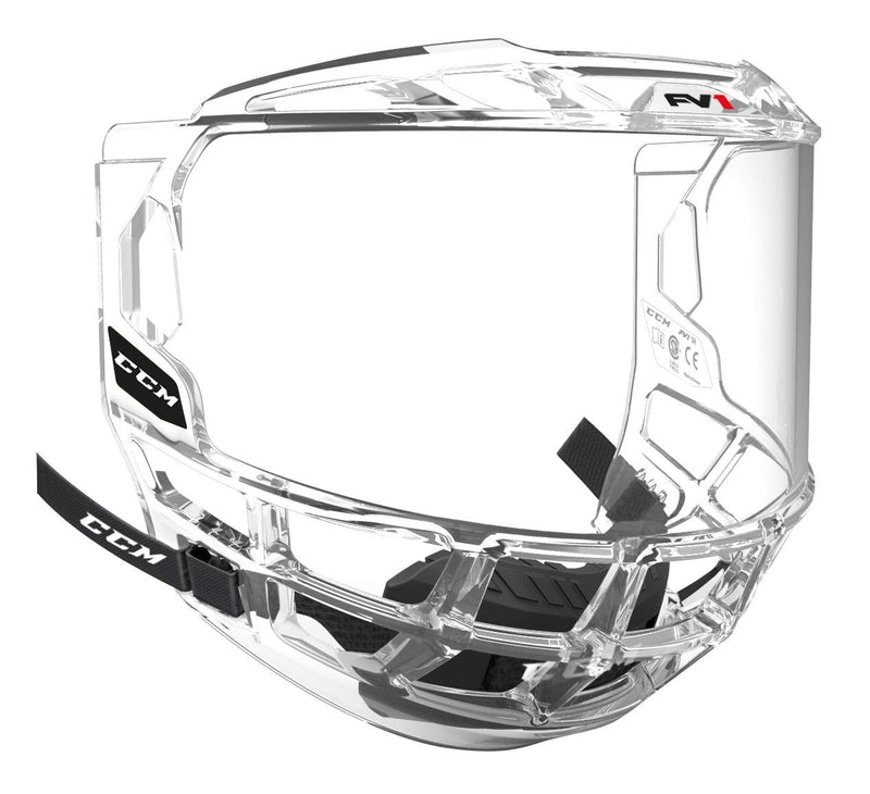 FV1 Full Hockey Helmet Mask/Shield/Bubble, Junior, Clear I8E7