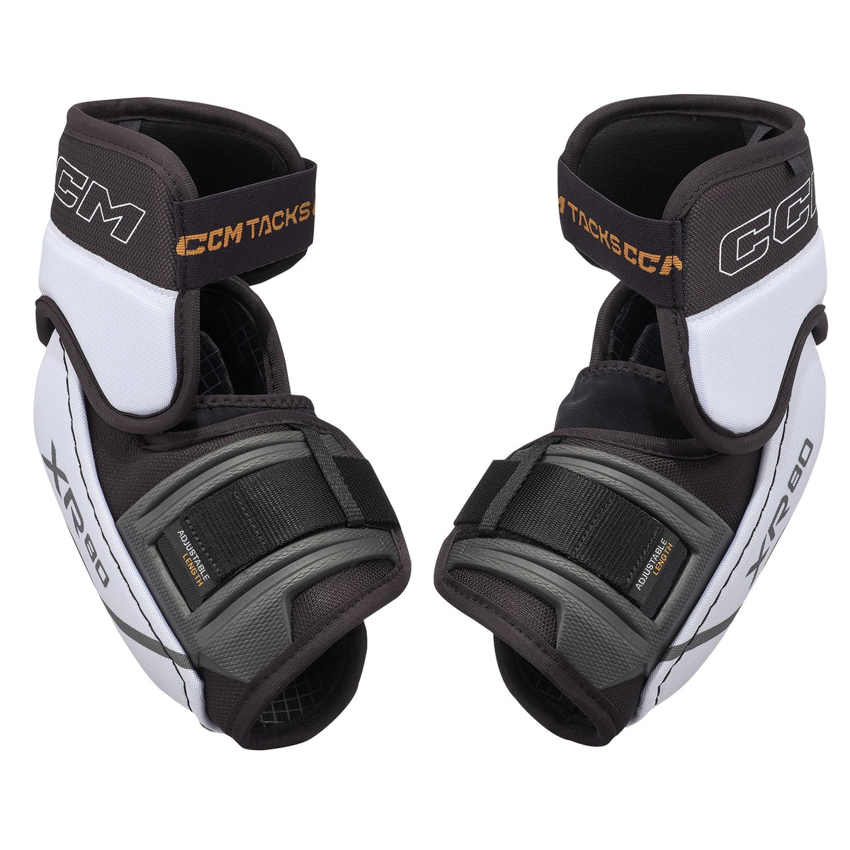 Tacks XR80 Hockey Elbow Pads, Junior, Black/White/Grey, Assorted Sizes B6E4 - product image 1