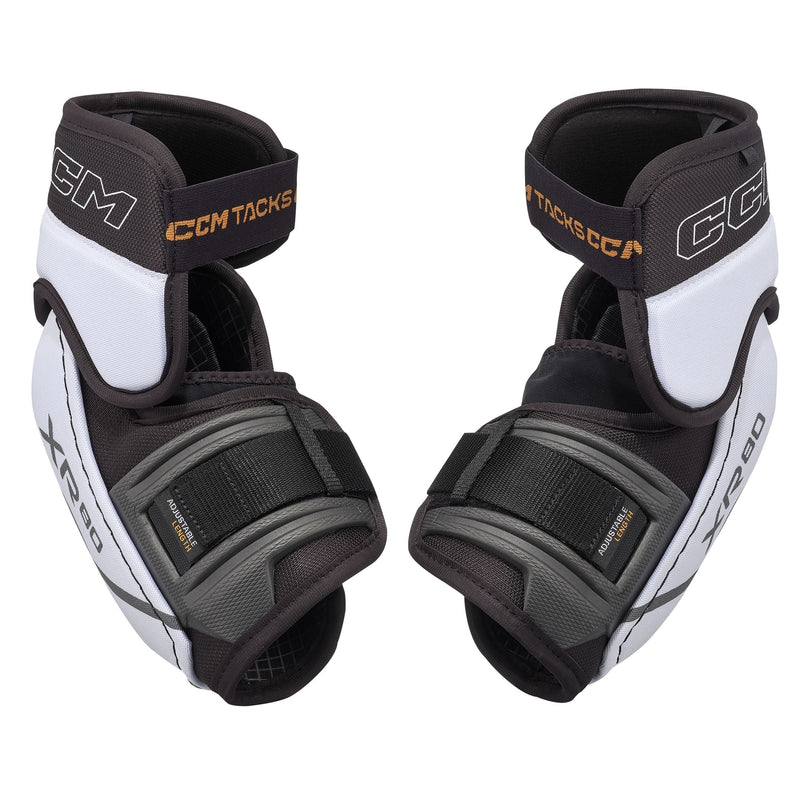 Tacks XR80 Hockey Elbow Pads, Junior, Black/White/Grey, Assorted Sizes B6E4