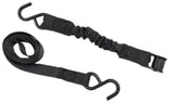 Bungee Cam-Buckle Tie-Down, 600-lb Break Strength, Black, 8-ft, 2-pk P1O7 - product image 2