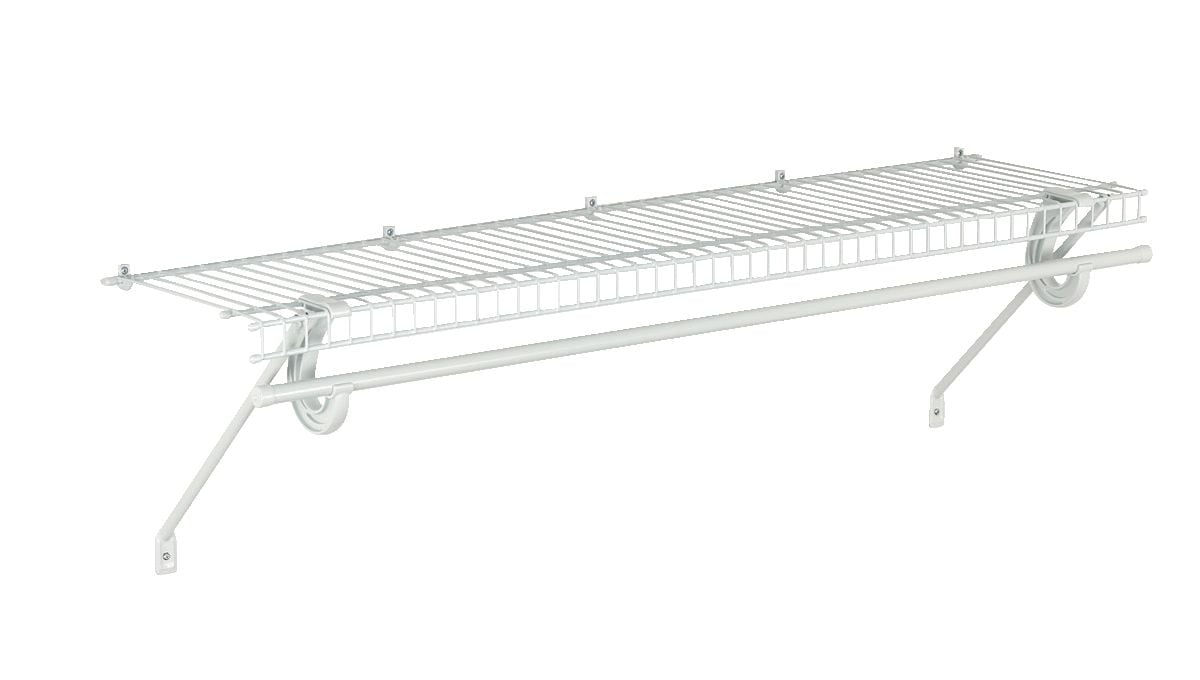 Superslide Wall Shelf Kit with Installation Hardware, 4-ft x 12-in O8B8 - product image 1