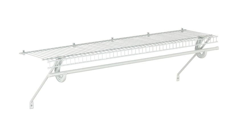 Superslide Wall Shelf Kit with Installation Hardware, 4-ft x 12-in O8B8