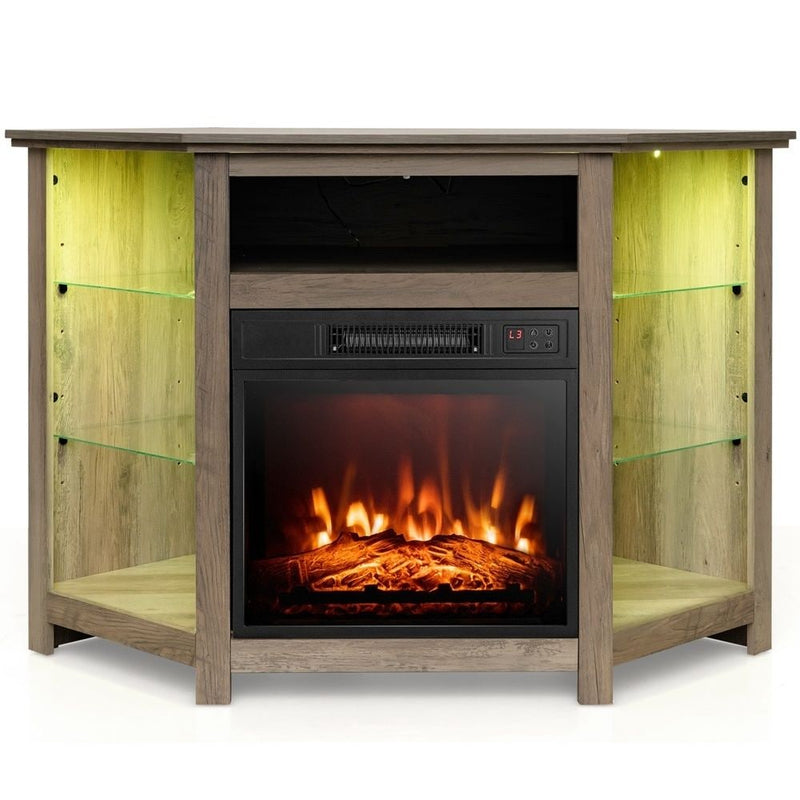 Fireplace TV Stand with Led Lights and 18" K8C1