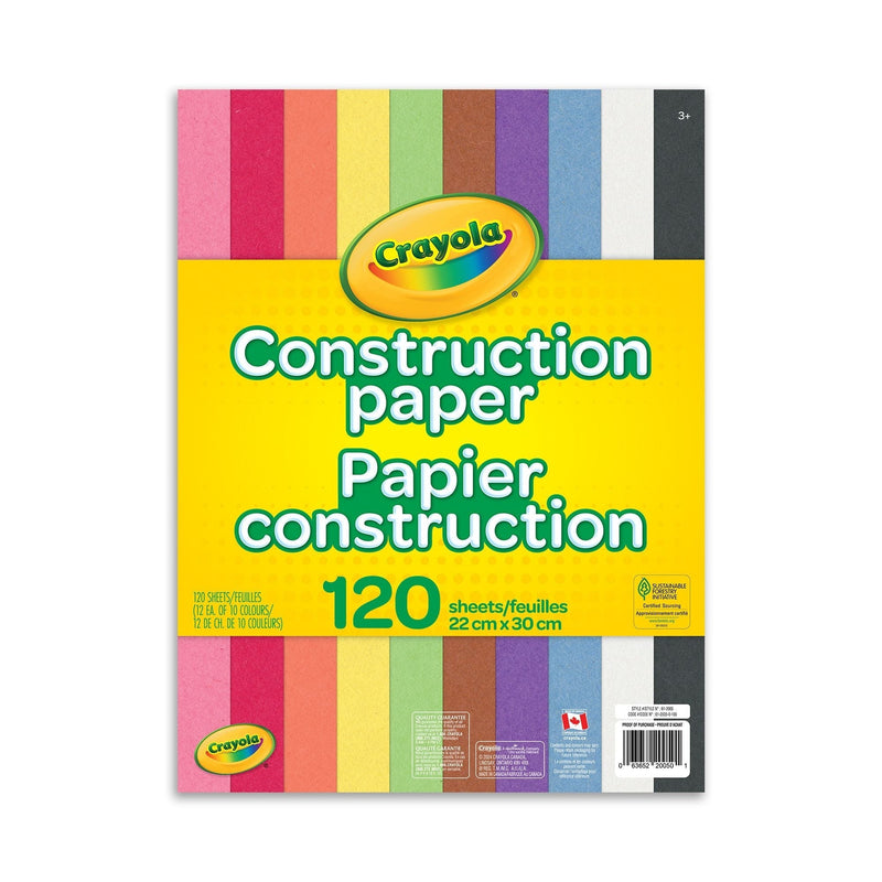 Construction Paper, 120 Count, Multicolour Y8J0