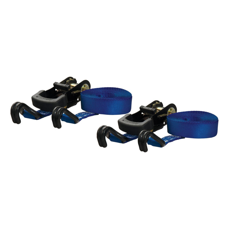 83020 Cargo Straps with J-Hooks, Blue, 733-lb, 16-ft, 2-pk C8U4