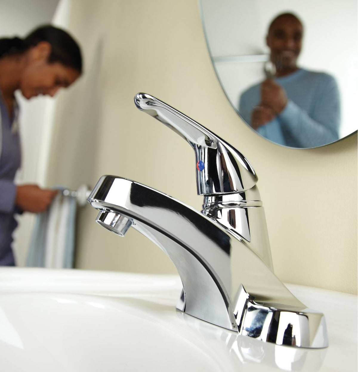 Renovate Single Handle Bathroom Sink Faucet, 4-in Centerset, Chrome N8L4 - product image 6