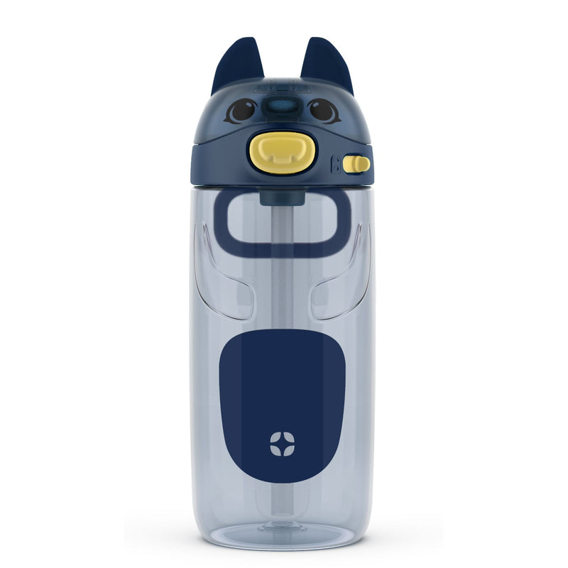 Ellies Kids' Reusable Tritan Plastic Water Bottle, 16-oz, Assorted Colours, with Removable Straw Z7S3