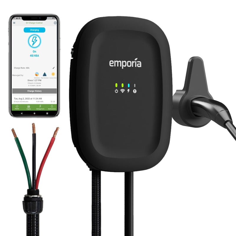48A Wi-Fi Level 2 Hardwired NACS EV Charger A2T7