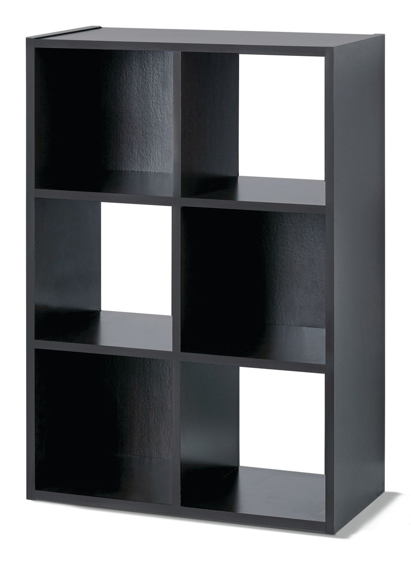 6-Cube Storage Organizer, Bookcase/Bookshelf, Dark Brown Finish V9H4