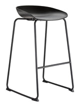 Modern Elevated Counter Stool with Footrest, Black G2X5 - product image 1