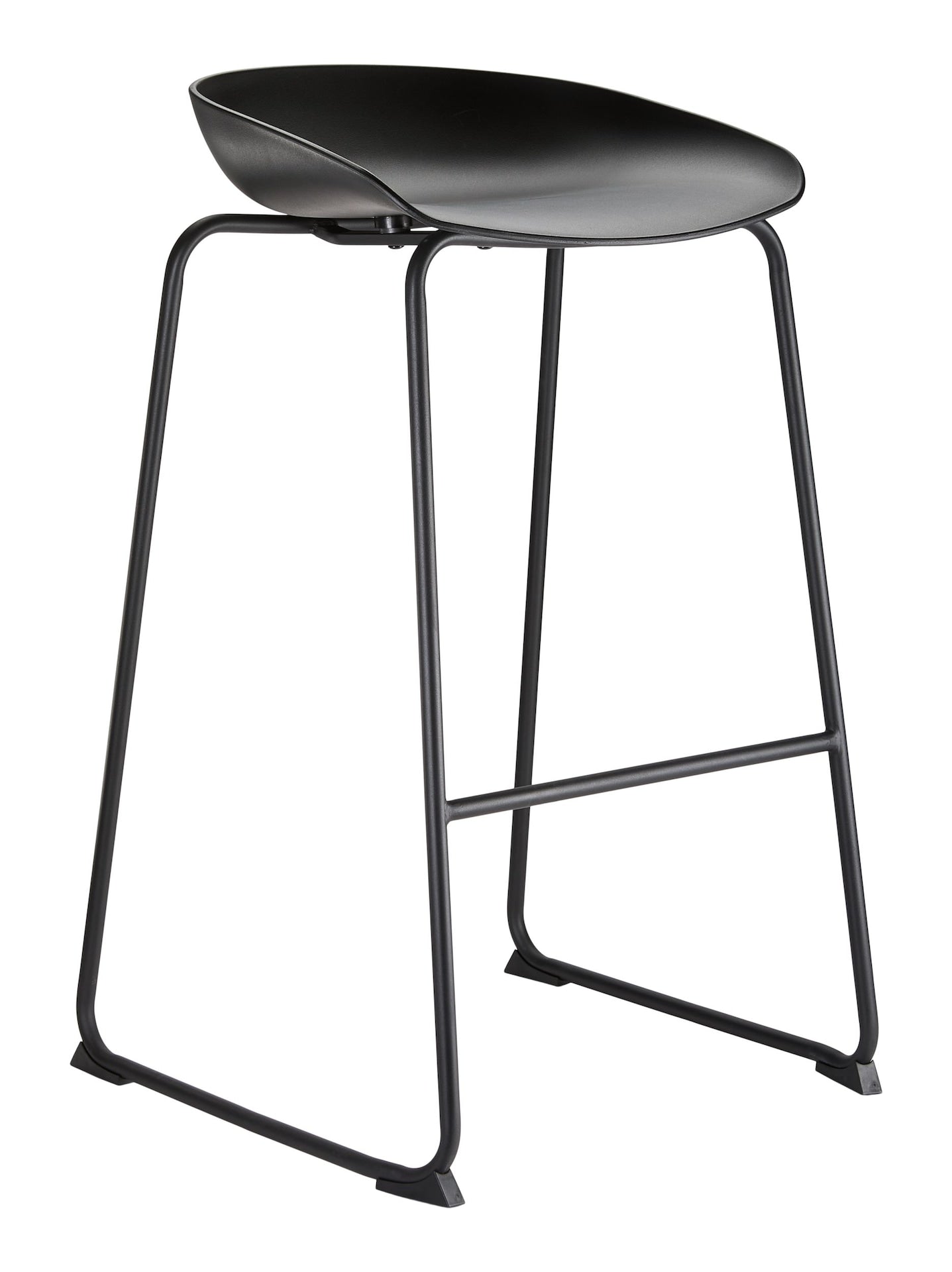 Modern Elevated Counter Stool with Footrest, Black G2X5 - product image 1