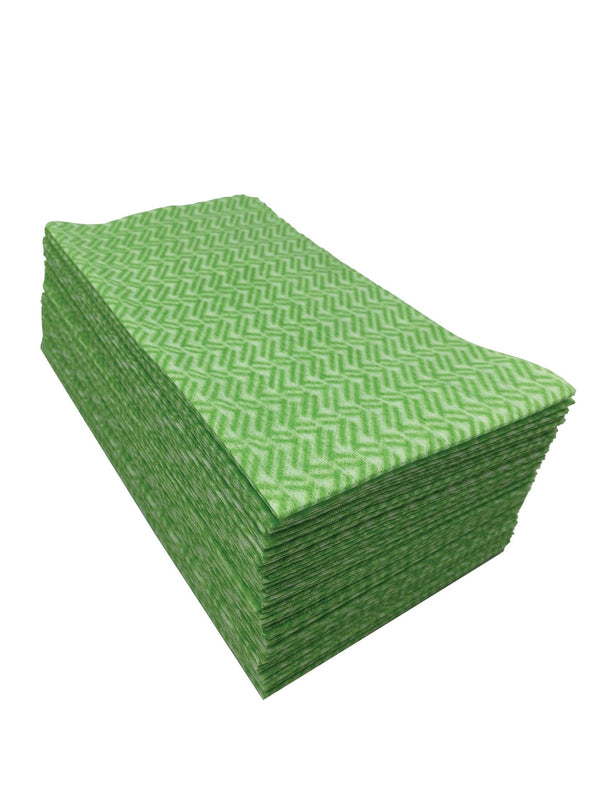 All-Purpose Machine Washable Cleaning Cloths, Green, 60-pk C0D4
