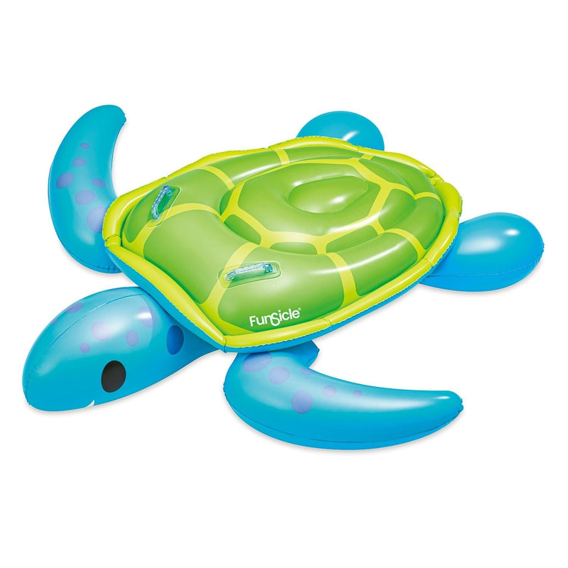 Turtle Time Ride-On Pool Float, Ages 3+ C2U0