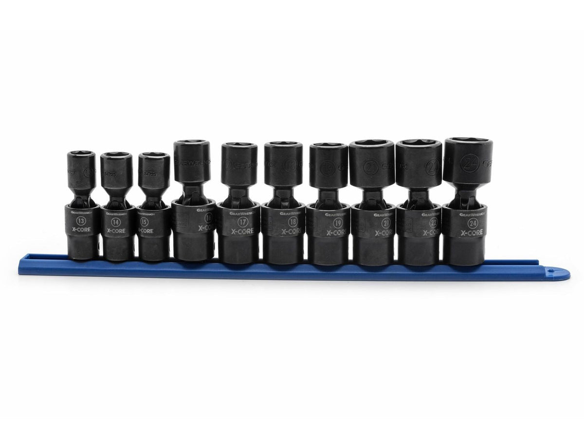 6 Point Standard Drive X-Core Pinless Universal Impact Socket Set, Metric, 1/2-in, 10-pc F7Q1 - product image 1
