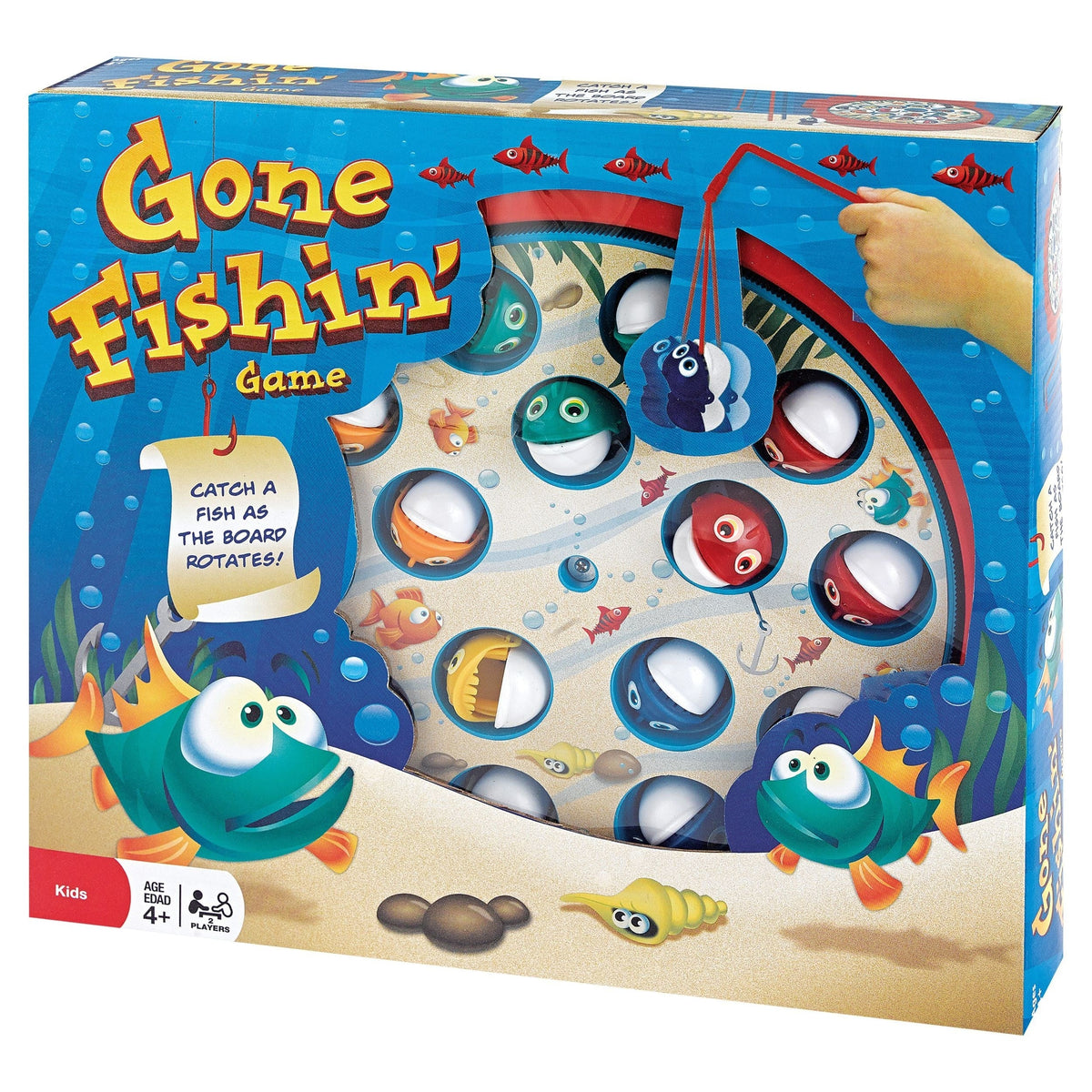 Fishin' Hand-Eye Coordination Game, Multi-Coloured, 2 Players, Ages 4+ U7X2 - product image 1