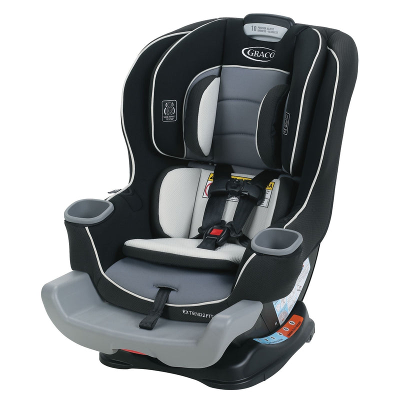 Extend2Fit Convertible Car Seat – Safely Grows with Child from Rear-Facing to Forward-Facing, 1.8-30 kg (4-65 lb), Gotham E8W2