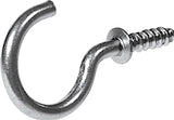 Steel Vinyl Mug Cup Hooks, Screw-In, Nickel-Plated, 7/8-in, 8-pk A1C7 - product image 1