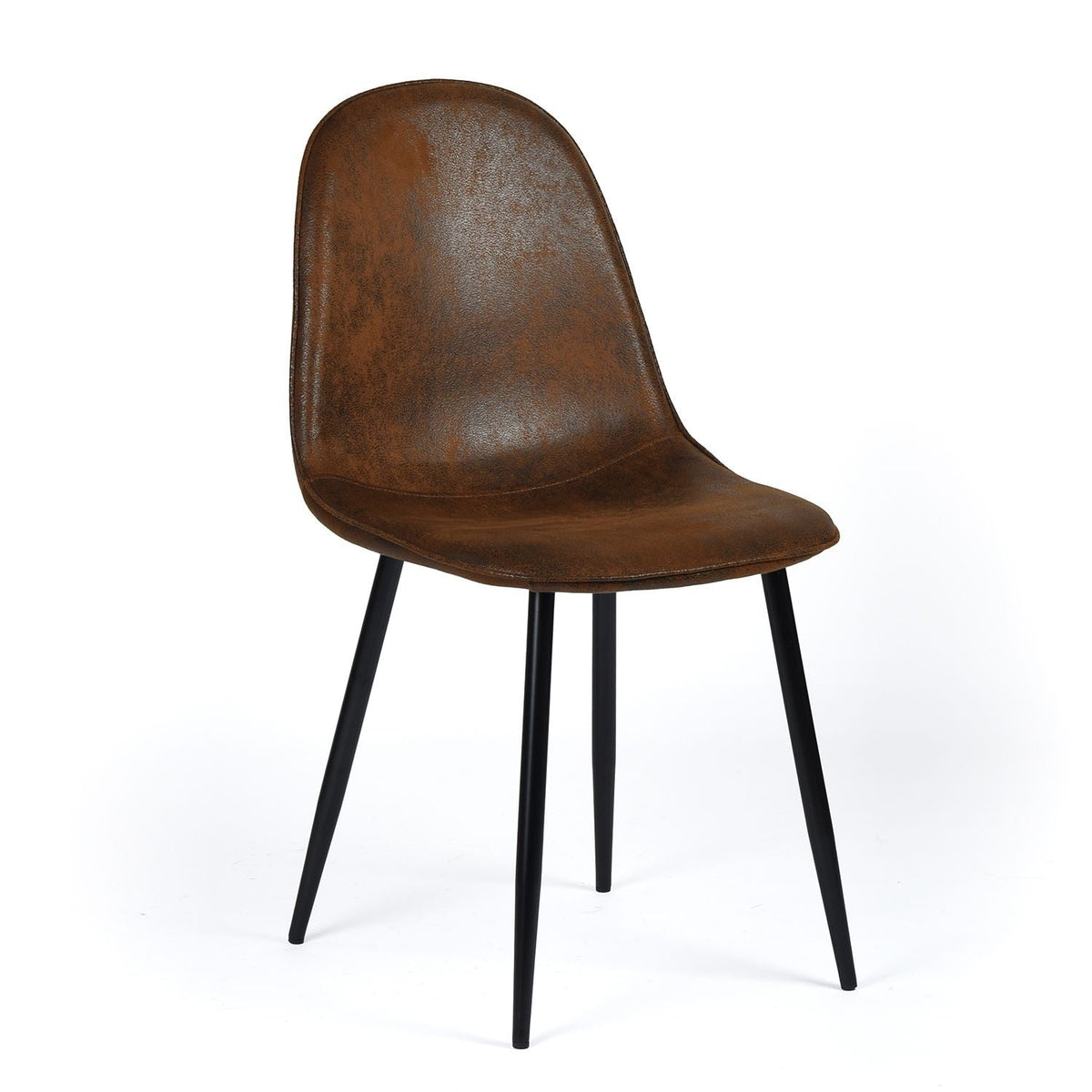 Mid-Century Dining Chairs, Brown Suede, 4-pk L4I1 - product image 3