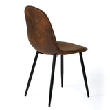 Mid-Century Dining Chairs, Brown Suede, 4-pk L4I1 - product image 7