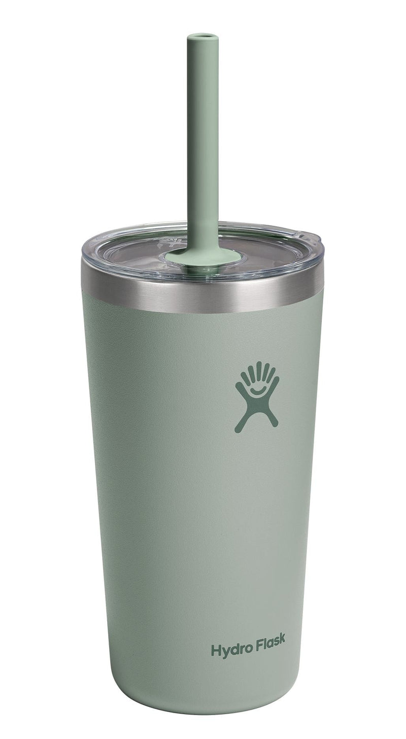 Stainless Steel Insulated All Around Tumbler with Clear Press-In Straw Lid, Agave, 20-oz H6I2