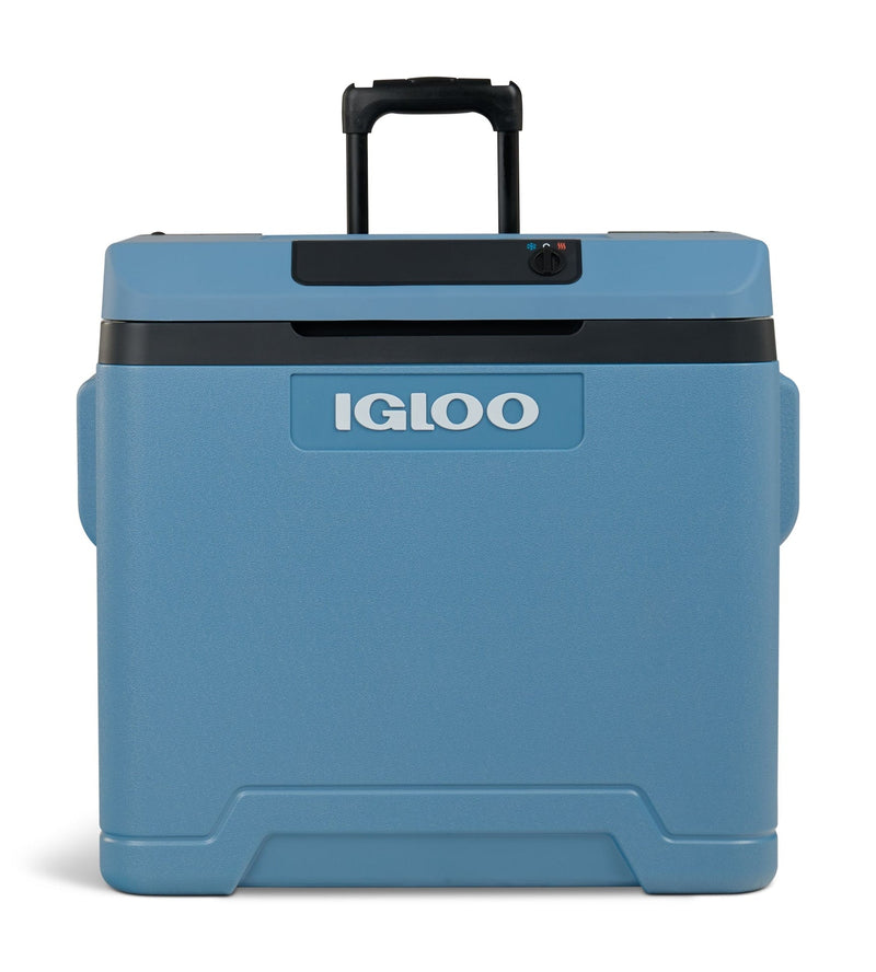 12V Portable Electric Cooler with Wheels, Blue, 40-L S3W2