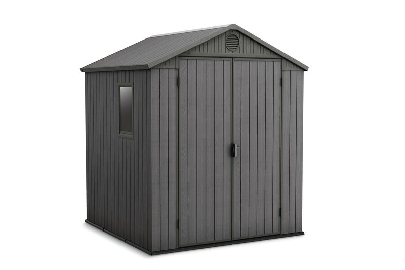 Darwin Outdoor Storage Shed, Grey, 6-ft x 6-ft N8F5