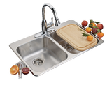 Reginox Drop In Double Bowl 3-Hole Kitchen Sink, 31.25-in LR x 20.5-in FB, Stainless Steel A3R6 - product image 1
