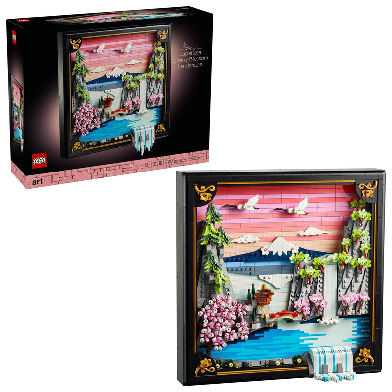 Art Japanese Cherry Blossom Landscape Framed 3D Art Building Set - 31218, 1892-pcs, Ages 18+ B6D1