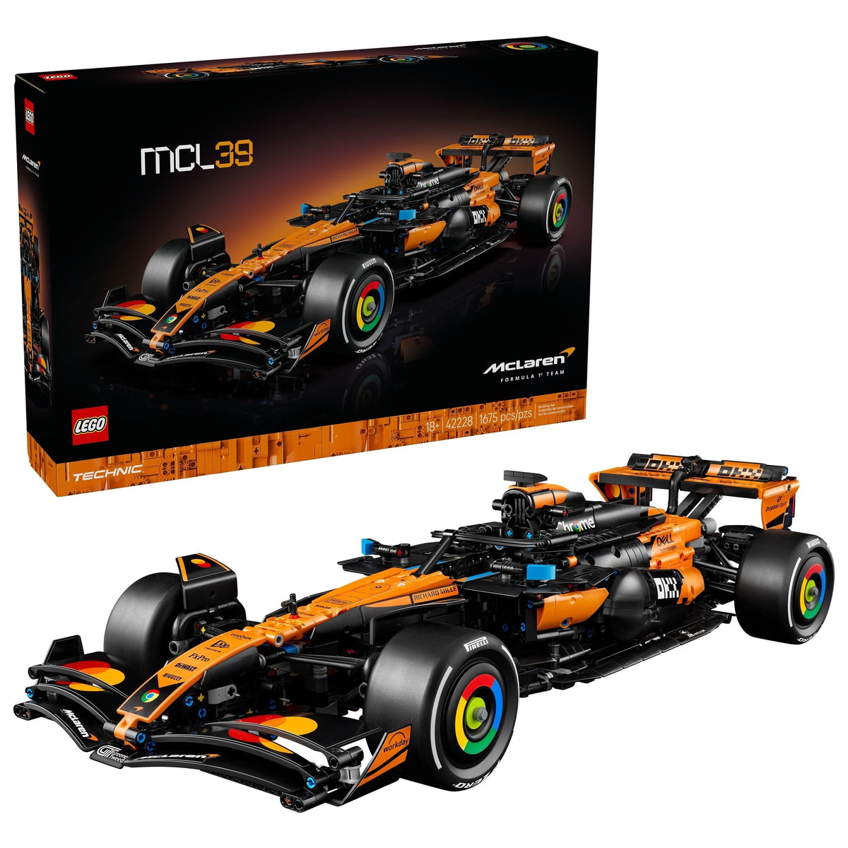 Technic McLaren MCL39 Formula 1 Car Building Set - 42228, 1675-pcs, Ages 18+ B1Q3 - product image 1