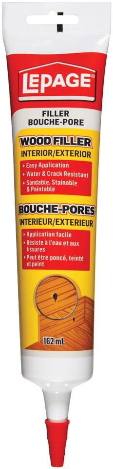 Interior/Exterior Wood Filler, Repairs Cracks & Holes, Water-Resistant, 162-mL O8H7