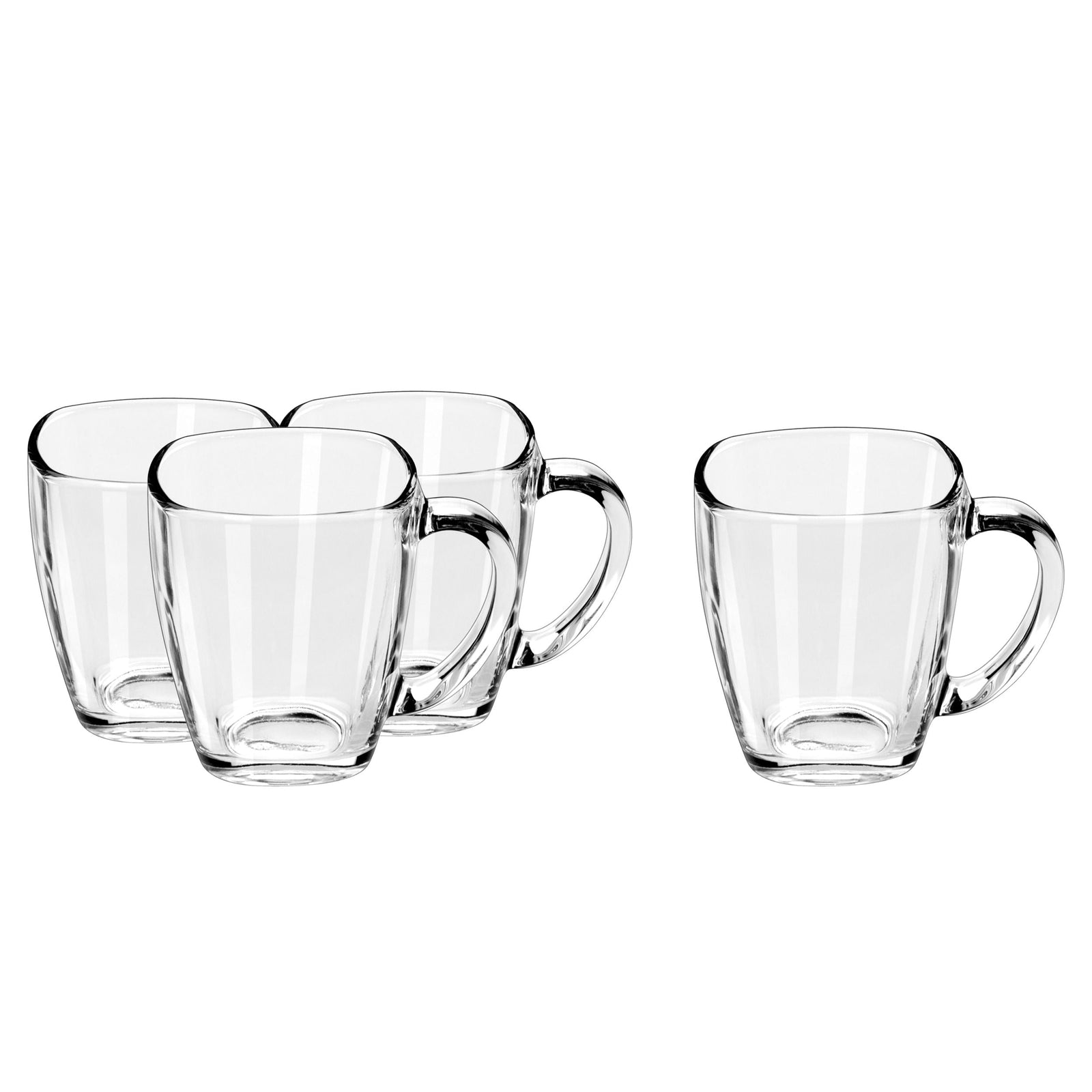Square Mug Set, Clear, 4-pc E5O0 - product image 1