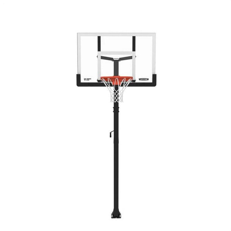 In-Ground Crank Adjust Bolt Down Outdoor Basketball Hoop, 50-in R1M1