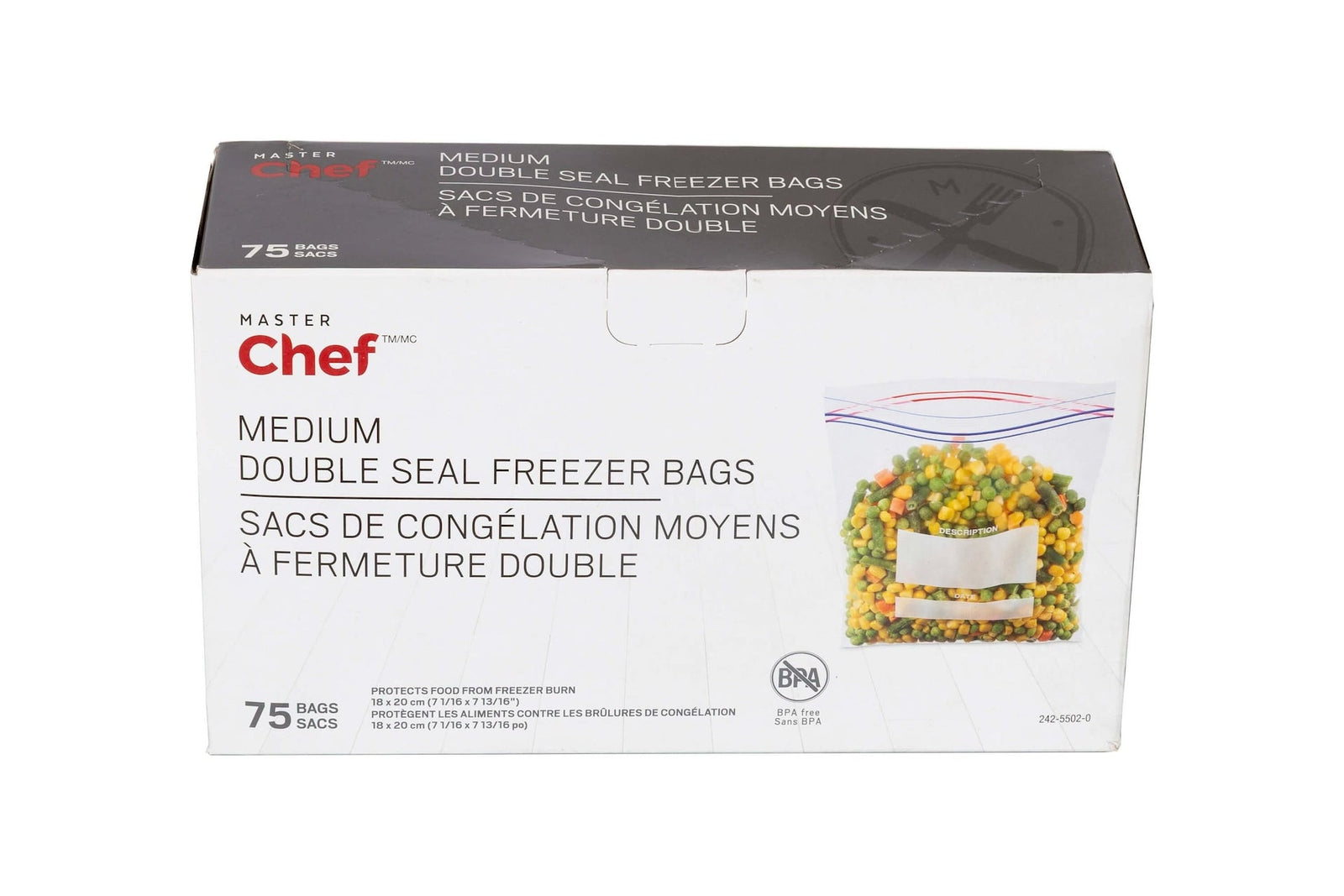 Double Seal Medium Freezer Bag, 75-pk R1D3 - product image 1