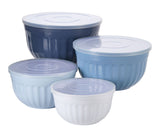 Nestable Navy Mixing Bowl Set with Lids, 8-pc E7V7 - product image 1