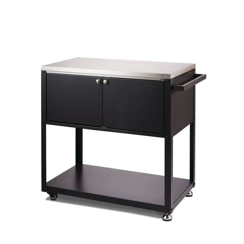 Stainless Steel Outdoor Mobile Prep & Storage Cart for BBQ C1N5